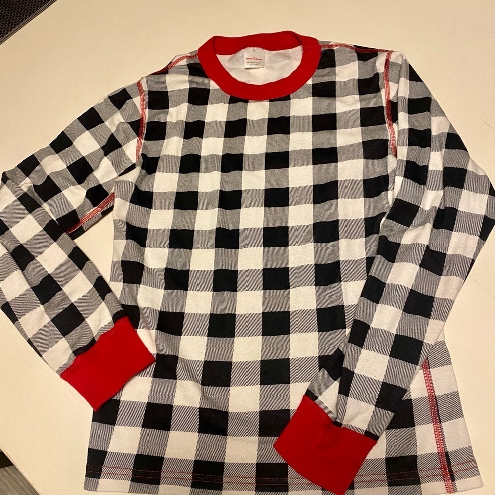 Hanna Andersson Women's Holiday Print Long John Pajamas Buffalo Plaid xs nwot - Picture 4 of 9